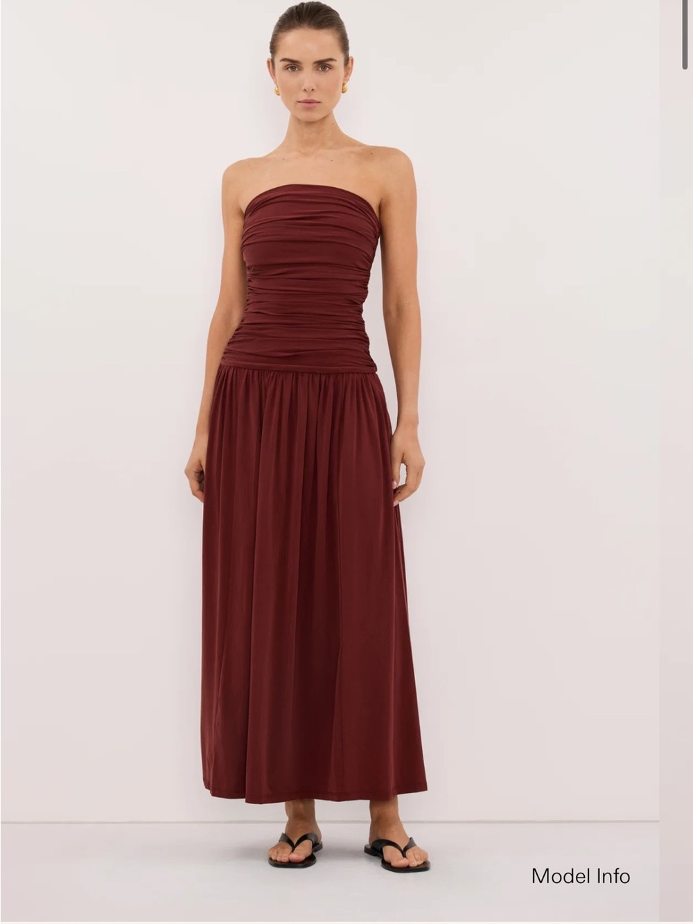 Dissh Shari Sahara strapless bandeau midi dress